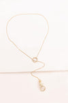 Woven Orb Lariat Pull Necklace