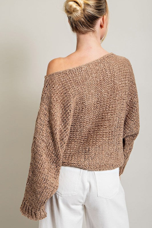 Mocha Loose Fit Knit Sweater