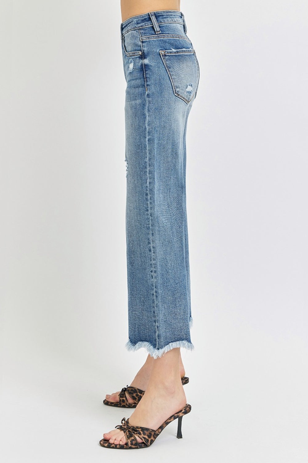 Risen High Rise Cropped Flare Jeans - Petite Length