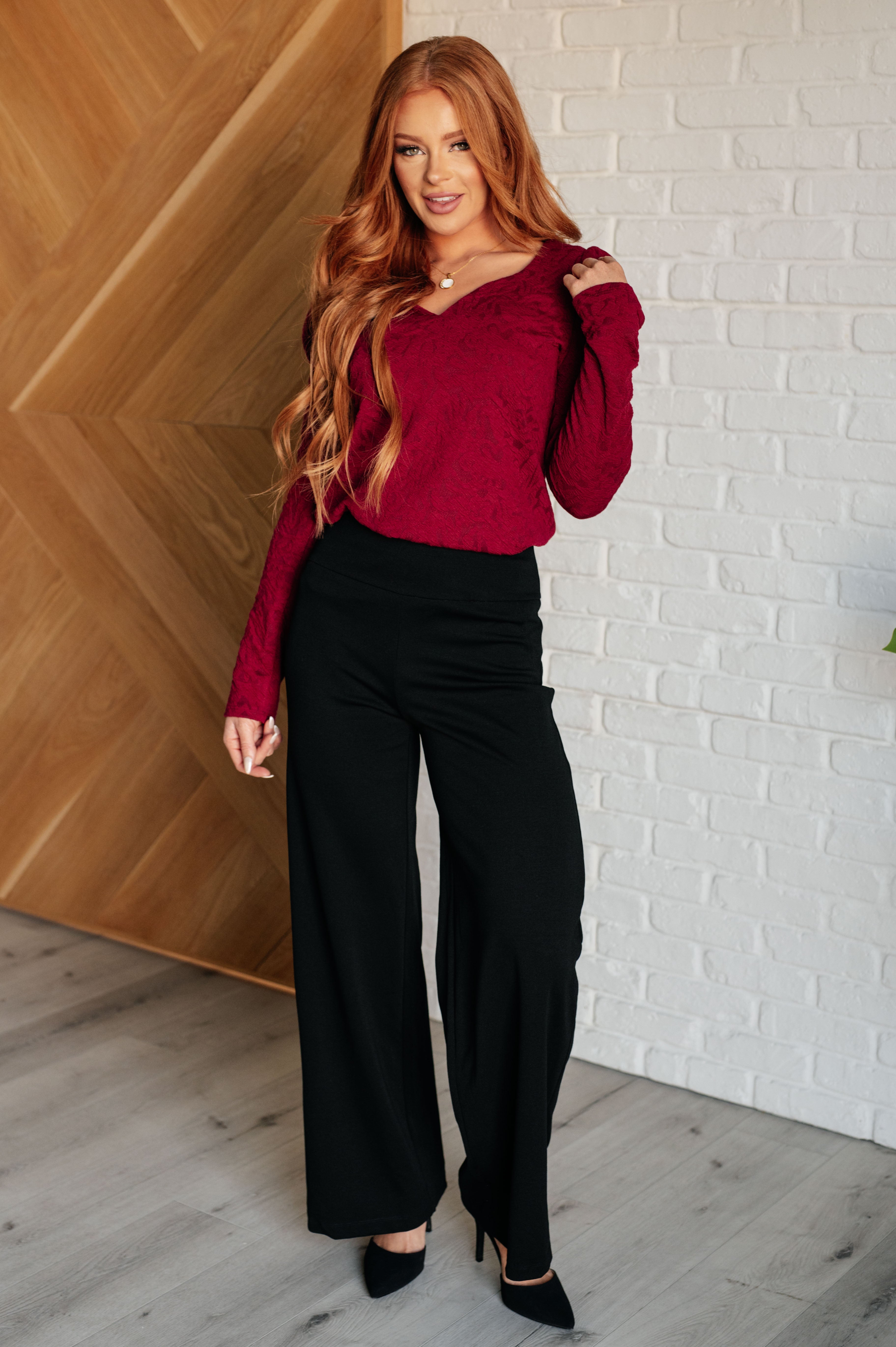 Magic Wide Leg Pants in Black -31" inseam