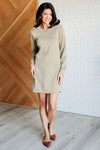 Dear Scarlett Milan Travel Shift Dress in Sage