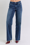 Judy Blue Trina Raw Hem Mid Rise Jeans