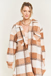 Fuzzy Plaid Teddy Jacket - Extra Sassy Size Exclusive